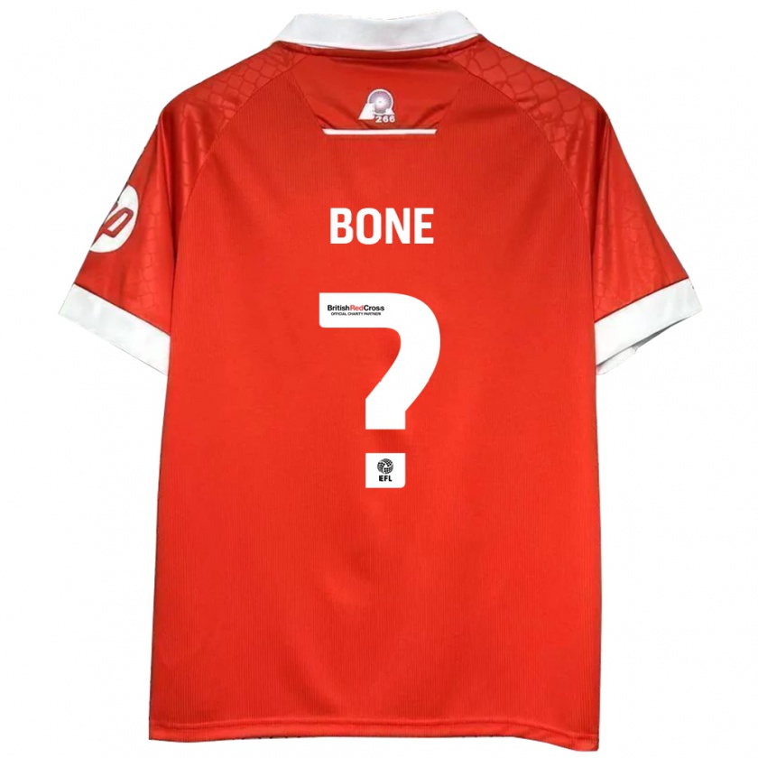 Kandiny Bambino Maglia Kai Bone #0 Rosso Bianco Kit Gara Home 2024/25 Maglietta