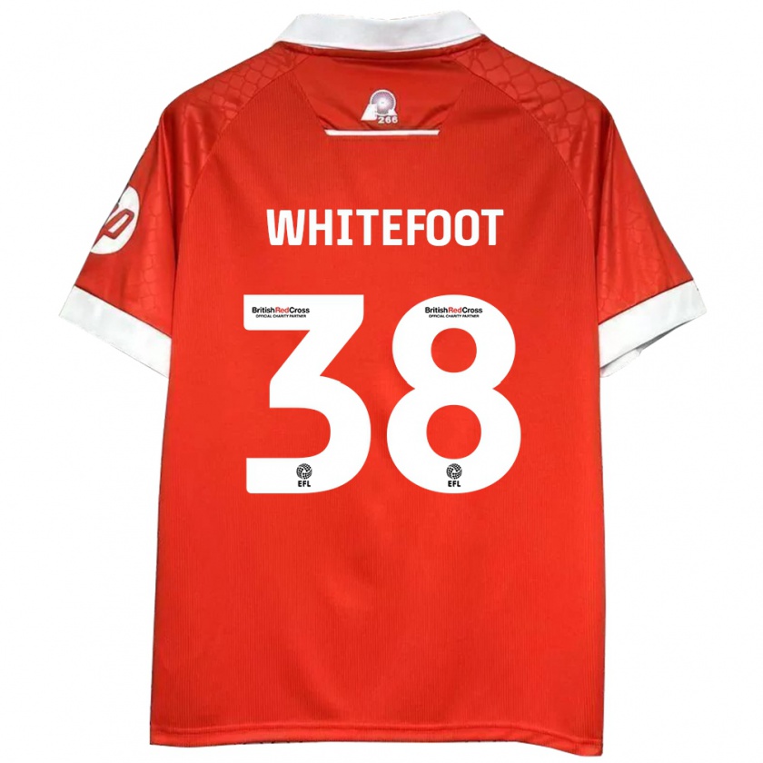 Kandiny Bambino Maglia Lily Whitefoot #38 Rosso Bianco Kit Gara Home 2024/25 Maglietta