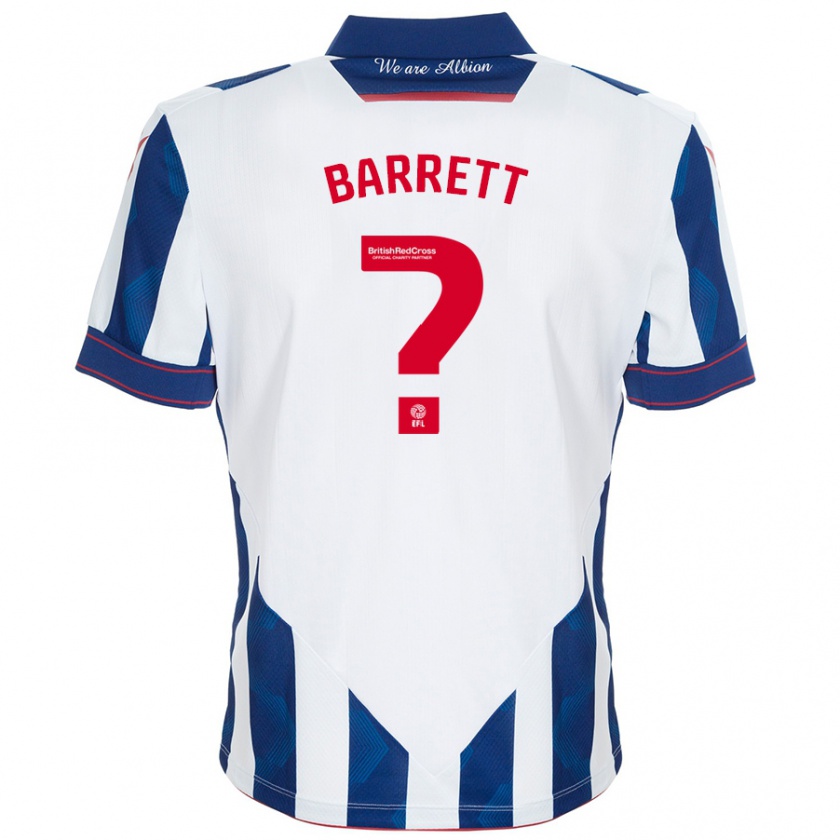 Kandiny Bambino Maglia Josh Barrett #0 Bianco Blu Scuro Kit Gara Home 2024/25 Maglietta