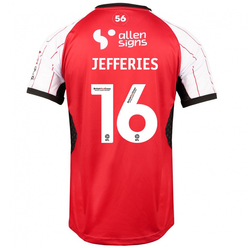 Kandiny Niño Camiseta Dom Jefferies #16 Blanco 1ª Equipación 2024/25 La Camisa