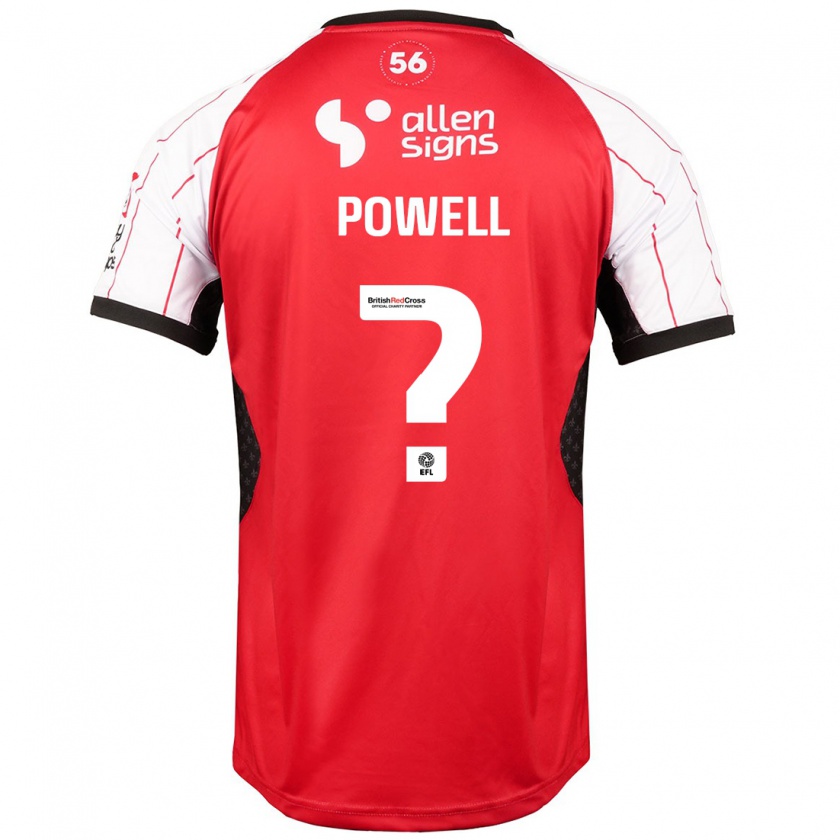 Kandiny Bambino Maglia Darryl Powell #0 Bianco Kit Gara Home 2024/25 Maglietta