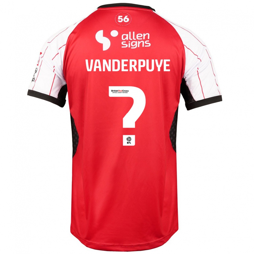 Kandiny Niño Camiseta Daniel Vanderpuye #0 Blanco 1ª Equipación 2024/25 La Camisa México