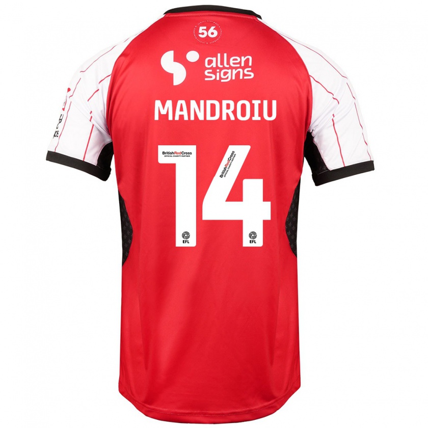 Kandiny Kinder Daniel Mandroiu #14 Weiß Heimtrikot Trikot 2024/25 T-Shirt Österreich