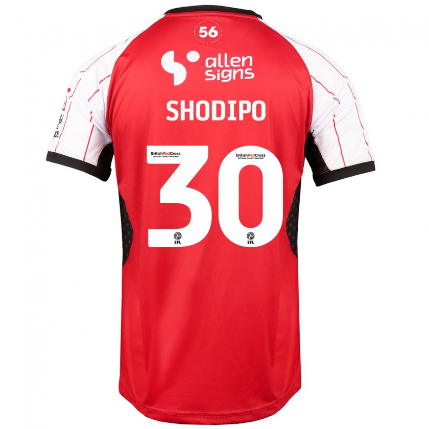 Kandiny Kinder Olamide Shodipo #30 Weiß Heimtrikot Trikot 2024/25 T-Shirt Österreich