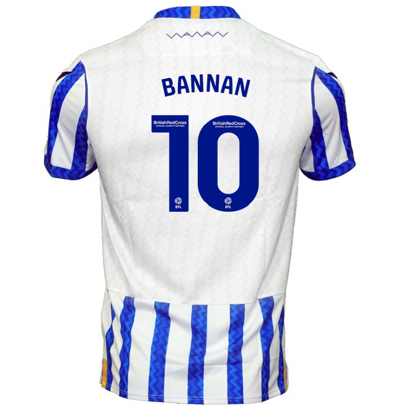 Kandiny Niño Camiseta Barry Bannan #10 Azul Blanco 1ª Equipación 2024/25 La Camisa México