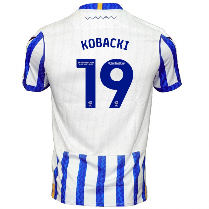 Kandiny Niño Camiseta Olaf Kobacki #19 Azul Blanco 1ª Equipación 2024/25 La Camisa