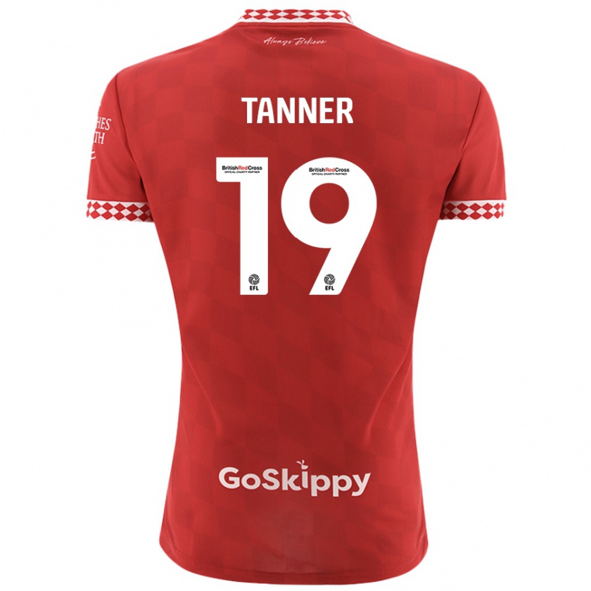 Kandiny Kinderen George Tanner #19 Rood Thuisshirt Thuistenue 2024/25 T-Shirt