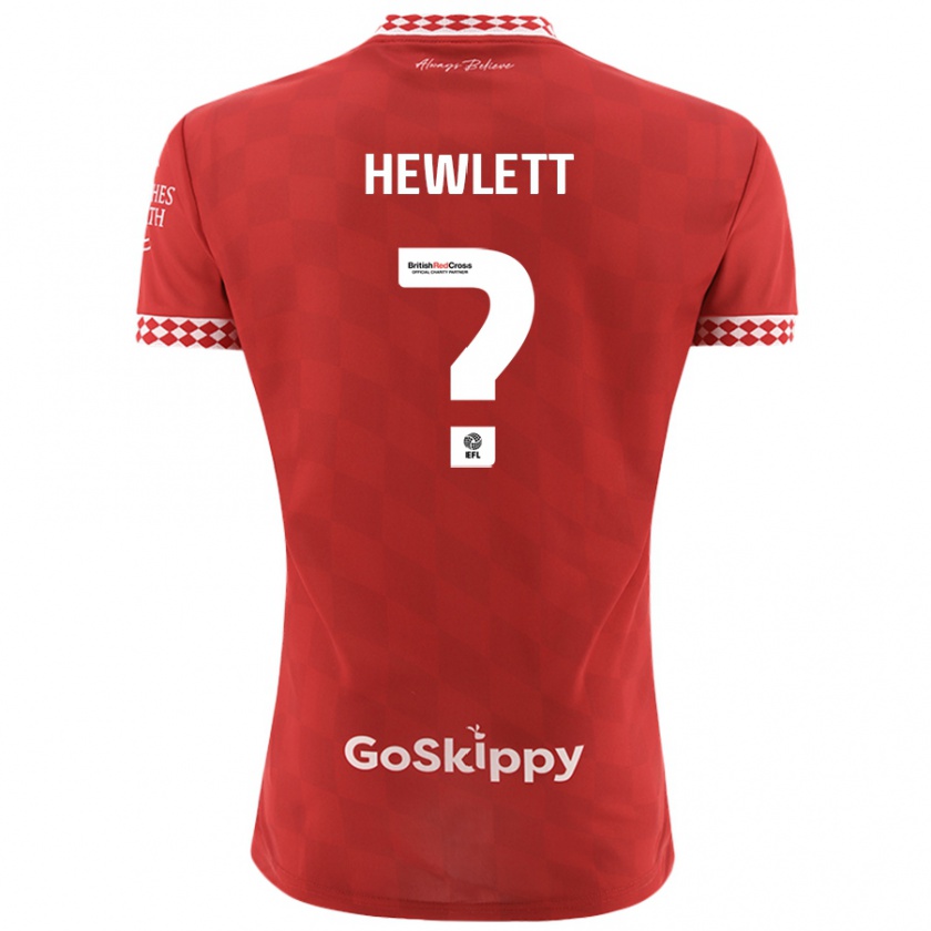 Kandiny Kinderen Callum Hewlett #0 Rood Thuisshirt Thuistenue 2024/25 T-Shirt