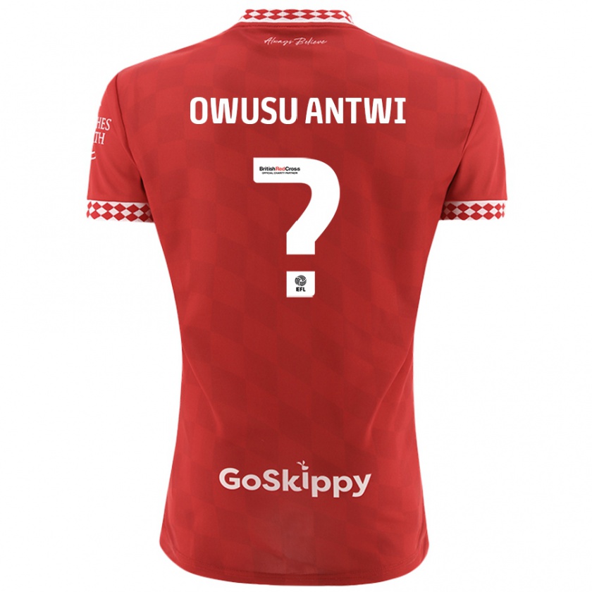 Kandiny Kinderen Filbert Owusu-Antwi #0 Rood Thuisshirt Thuistenue 2024/25 T-Shirt