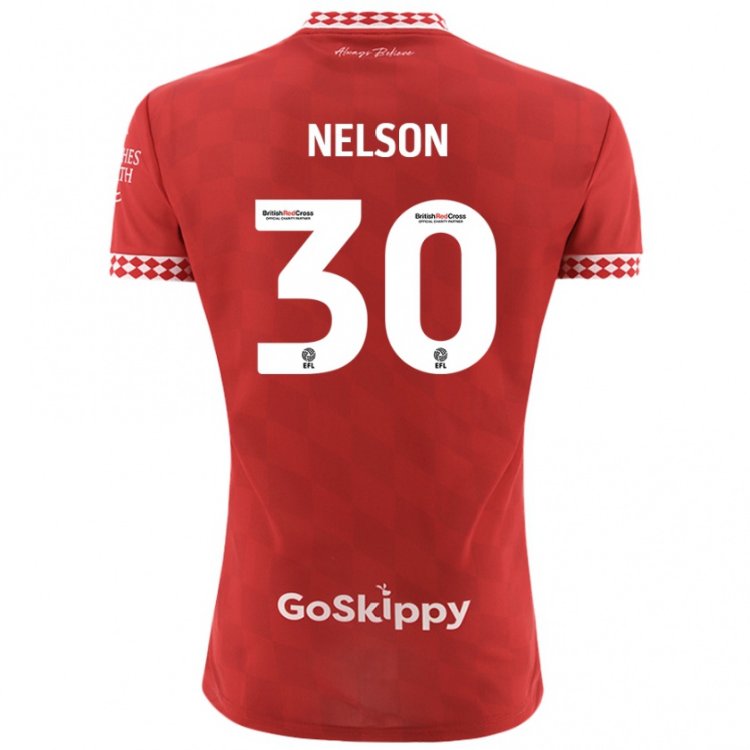 Kandiny Kinder Raekwon Nelson #30 Rot Heimtrikot Trikot 2024/25 T-Shirt Österreich