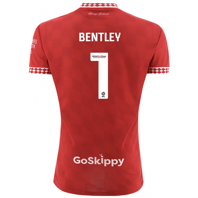 Kandiny Kinderen Fran Bentley #1 Rood Thuisshirt Thuistenue 2024/25 T-Shirt