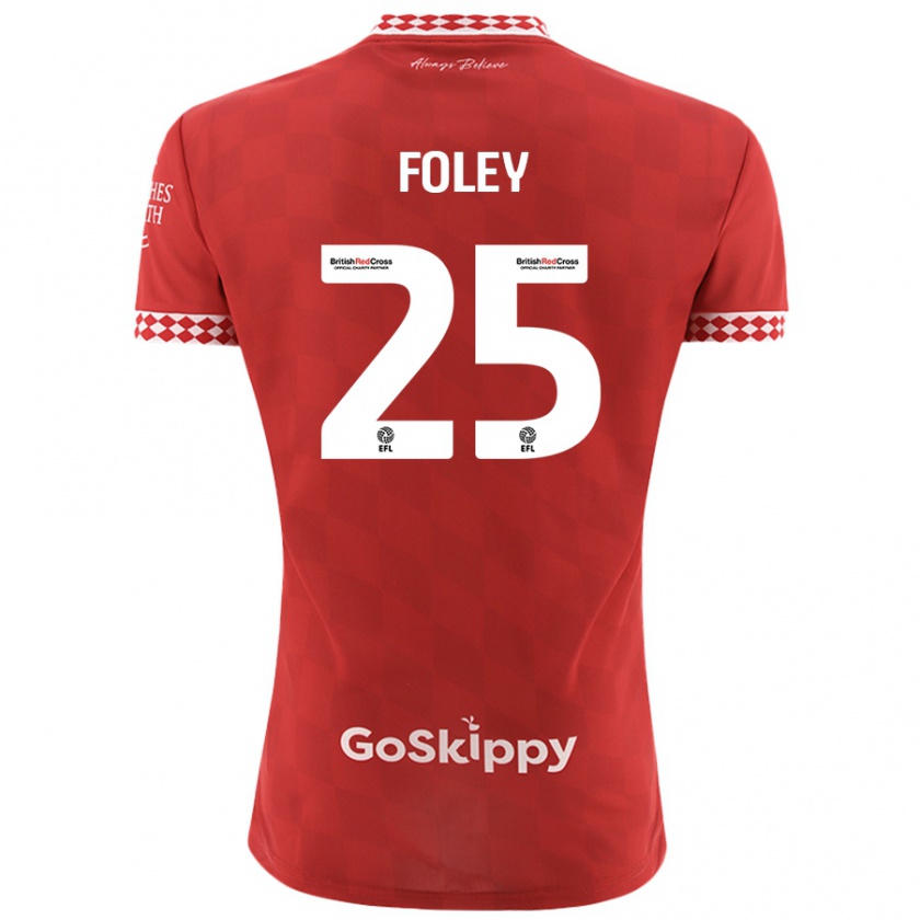 Kandiny Kinderen Erin Foley #25 Rood Thuisshirt Thuistenue 2024/25 T-Shirt