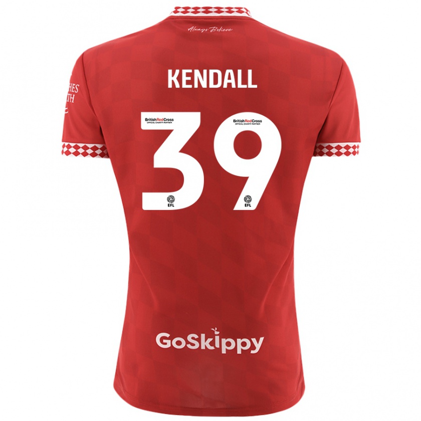 Kandiny Bambino Maglia Maya Kendall #39 Rosso Kit Gara Home 2024/25 Maglietta