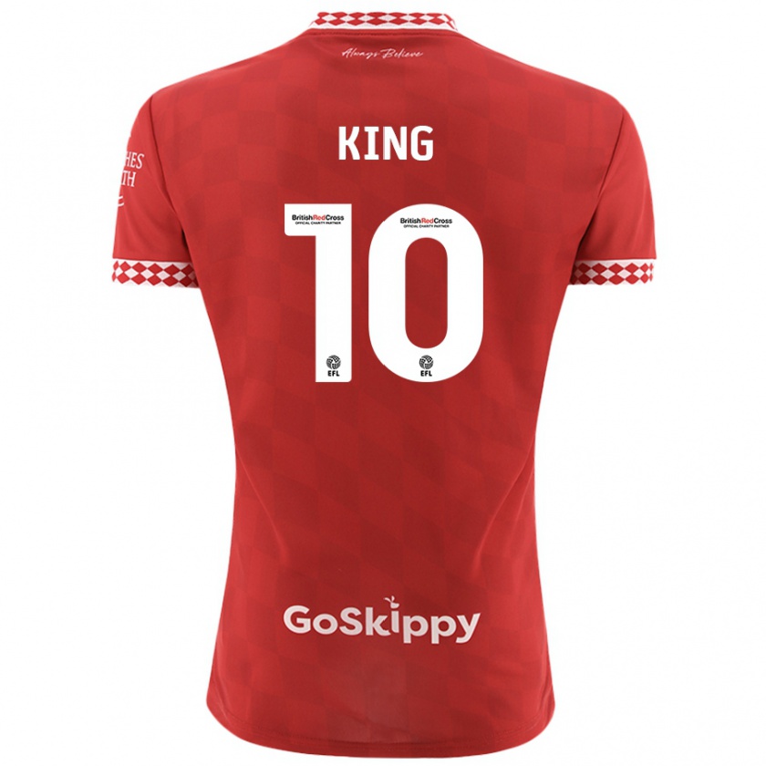 Kandiny Bambino Maglia Andy King #10 Rosso Kit Gara Home 2024/25 Maglietta