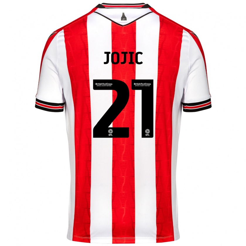 Kandiny Kinderen Nikola Jojic #21 Rood Wit Thuisshirt Thuistenue 2024/25 T-Shirt