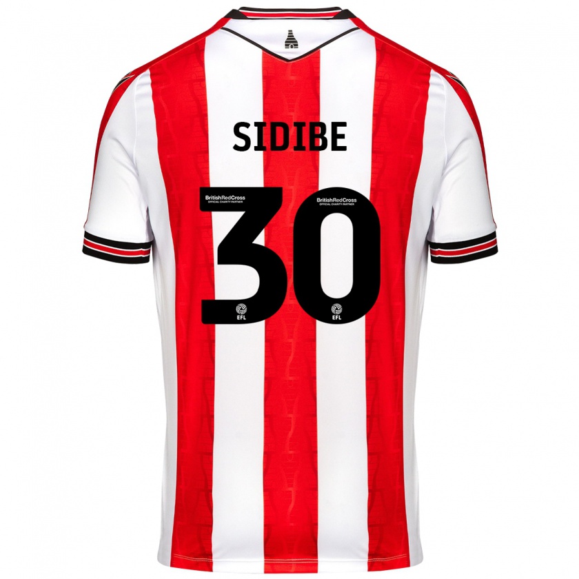 Kandiny Kinderen Souleymane Sidibe #30 Rood Wit Thuisshirt Thuistenue 2024/25 T-Shirt