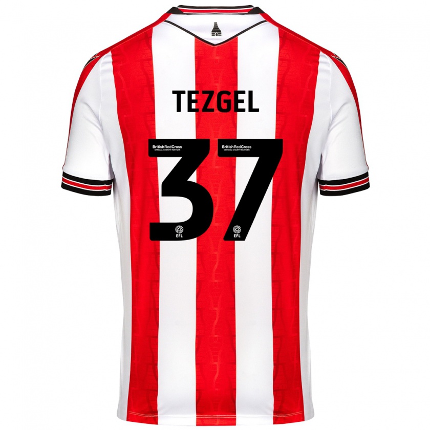 Kandiny Kinderen Emre Tezgel #37 Rood Wit Thuisshirt Thuistenue 2024/25 T-Shirt