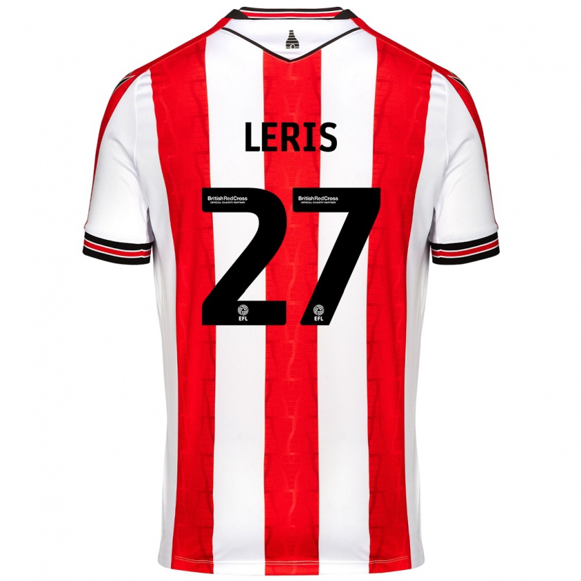 Kandiny Kinderen Mehdi Léris #27 Rood Wit Thuisshirt Thuistenue 2024/25 T-Shirt