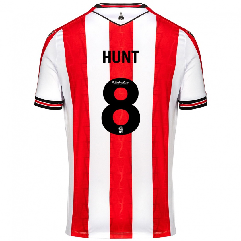 Kandiny Kinderen Abby Hunt #8 Rood Wit Thuisshirt Thuistenue 2024/25 T-Shirt