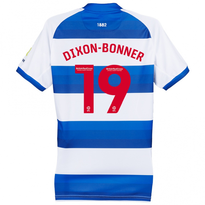 Kandiny Bambino Maglia Elijah Dixon-Bonner #19 Bianco Blu Kit Gara Home 2024/25 Maglietta