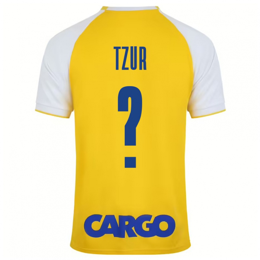 Kandiny Bambino Maglia Amit Tzur #0 Giallo Bianco Kit Gara Home 2024/25 Maglietta