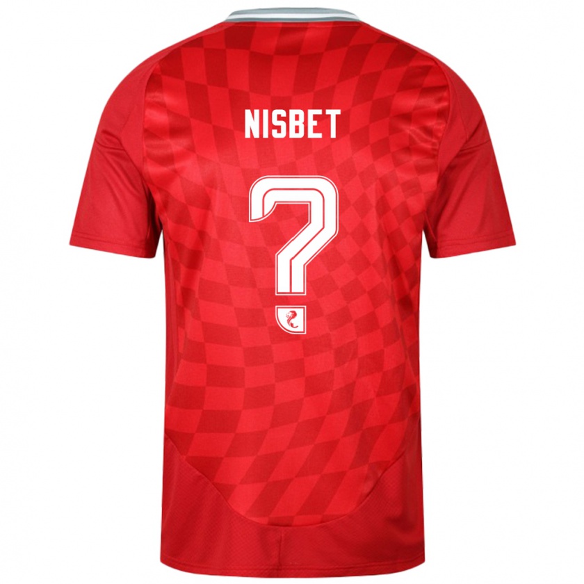 Kandiny Kinderen Kevin Nisbet #0 Rood Thuisshirt Thuistenue 2024/25 T-Shirt