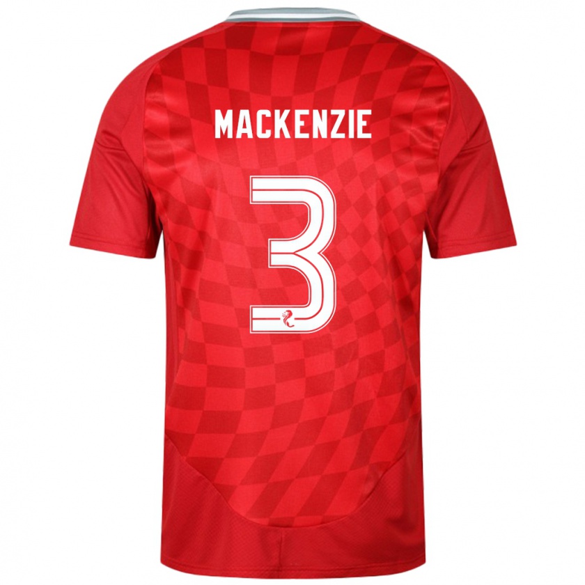 Kandiny Kinderen Jack Mackenzie #3 Rood Thuisshirt Thuistenue 2024/25 T-Shirt