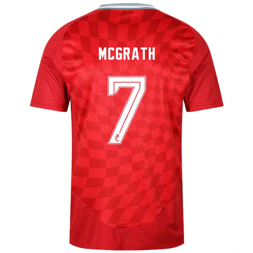 Kandiny Kinderen Jamie Mcgrath #7 Rood Thuisshirt Thuistenue 2024/25 T-Shirt