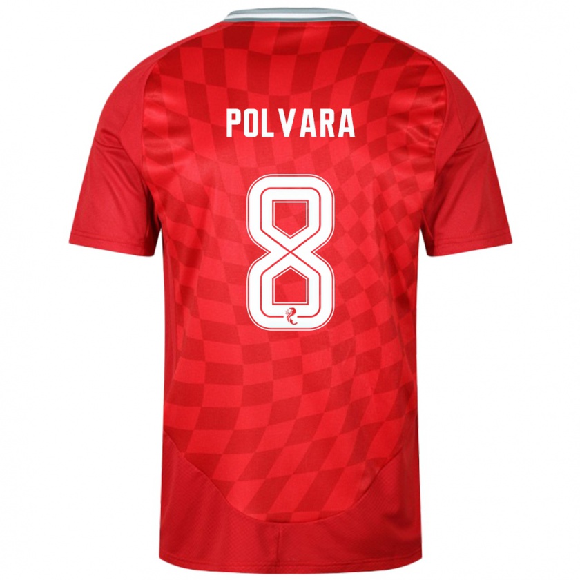 Kandiny Kinder Dante Polvara #8 Rot Heimtrikot Trikot 2024/25 T-Shirt Österreich