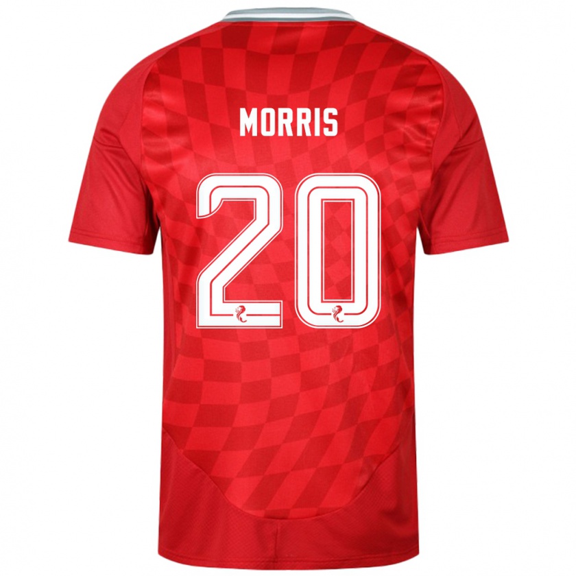 Kandiny Niño Camiseta Shayden Morris #20 Rojo 1ª Equipación 2024/25 La Camisa