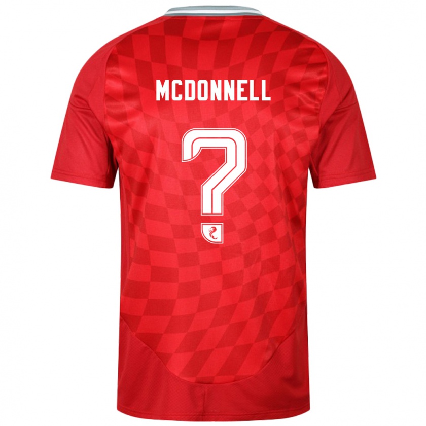 Kandiny Kinderen Noah Mcdonnell #0 Rood Thuisshirt Thuistenue 2024/25 T-Shirt