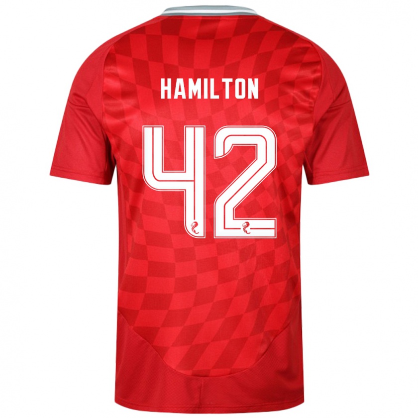 Kandiny Kinderen Brendan Hamilton #42 Rood Thuisshirt Thuistenue 2024/25 T-Shirt België