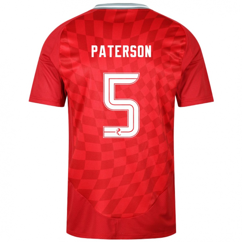 Kandiny Bambino Maglia Donna Paterson #5 Rosso Kit Gara Home 2024/25 Maglietta