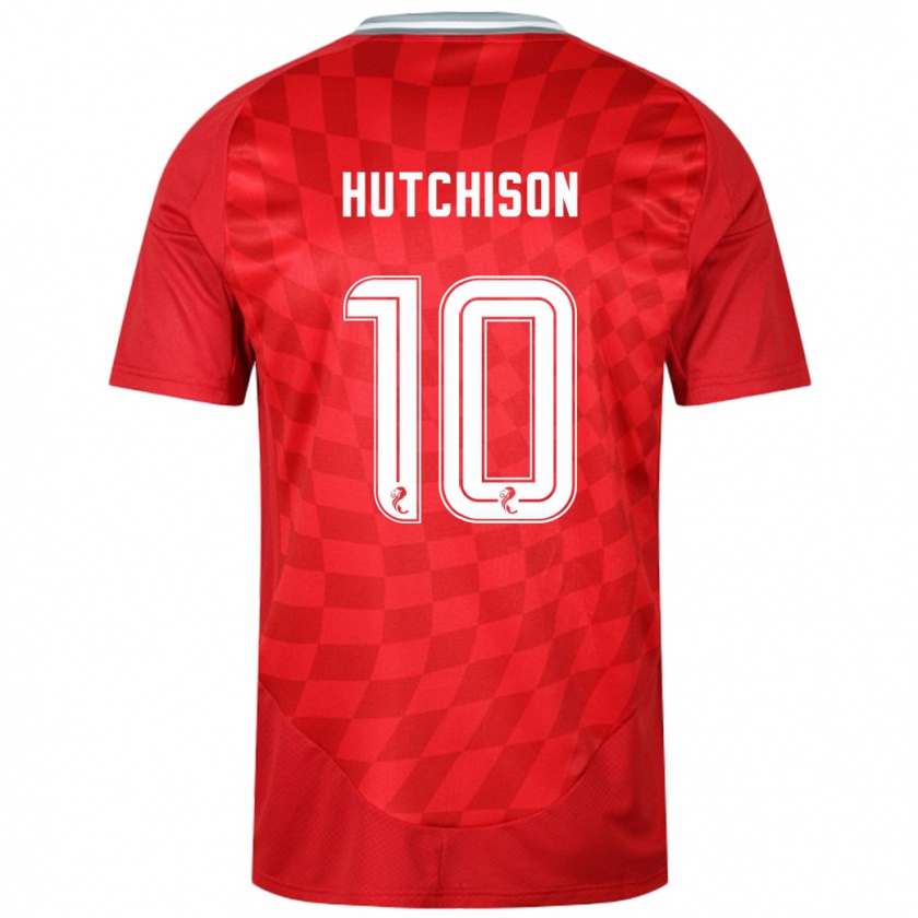 Kandiny Kinderen Bayley Hutchison #10 Rood Thuisshirt Thuistenue 2024/25 T-Shirt