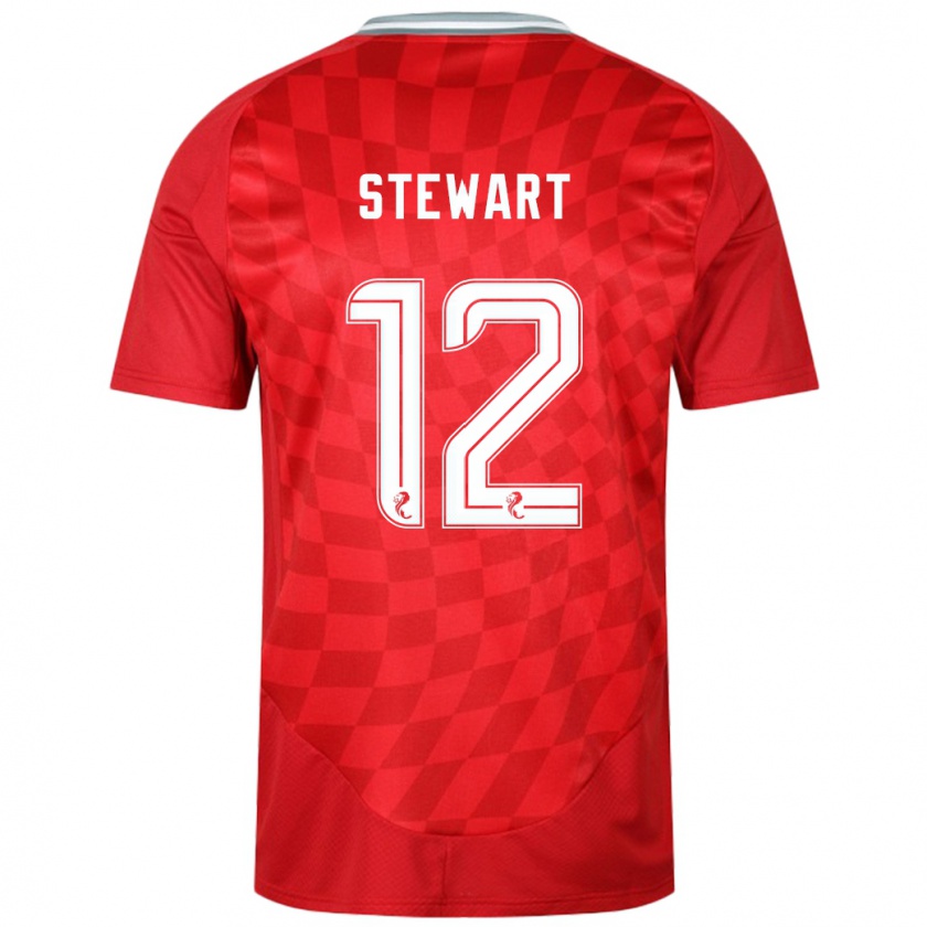 Kandiny Kinderen Hannah Stewart #12 Rood Thuisshirt Thuistenue 2024/25 T-Shirt