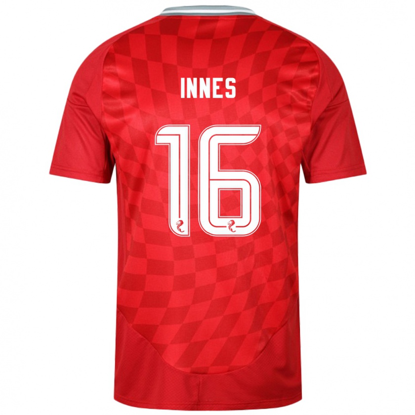 Kandiny Bambino Maglia Hannah Innes #16 Rosso Kit Gara Home 2024/25 Maglietta