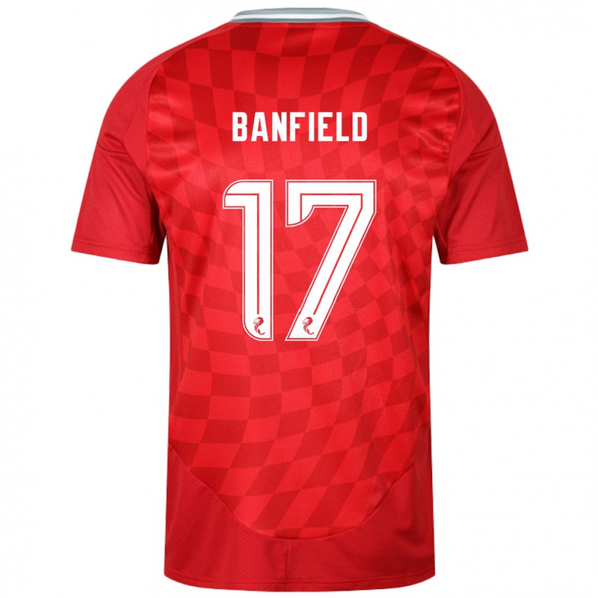 Kandiny Niño Camiseta Keeley Banfield #17 Rojo 1ª Equipación 2024/25 La Camisa