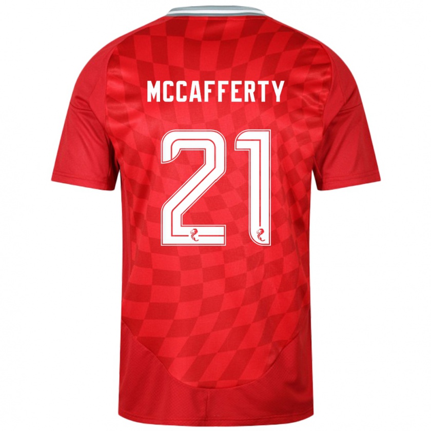 Kandiny Kinderen Eirinn Mccafferty #21 Rood Thuisshirt Thuistenue 2024/25 T-Shirt