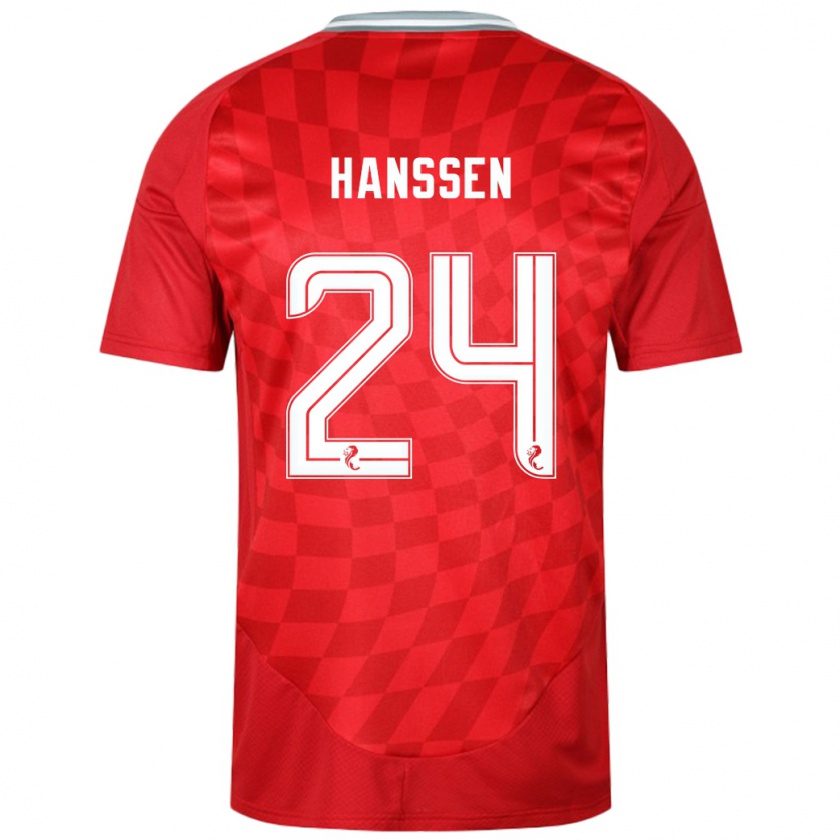 Kandiny Kinder Nadine Hanssen #24 Rot Heimtrikot Trikot 2024/25 T-Shirt Österreich