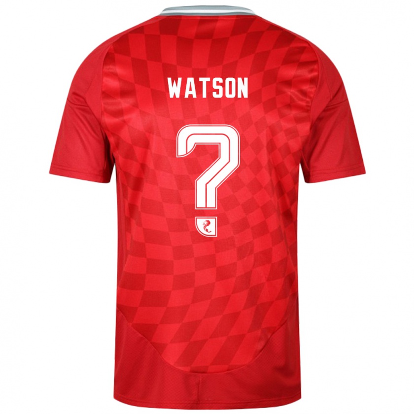 Kandiny Bambino Maglia Kai Watson #0 Rosso Kit Gara Home 2024/25 Maglietta