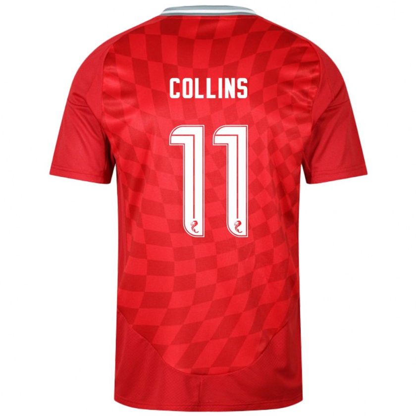 Kandiny Bambino Maglia Bailley Collins #11 Rosso Kit Gara Home 2024/25 Maglietta