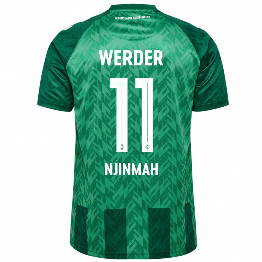 Kandiny Kinder Justin Njinmah #11 Grün Heimtrikot Trikot 2024/25 T-Shirt Österreich