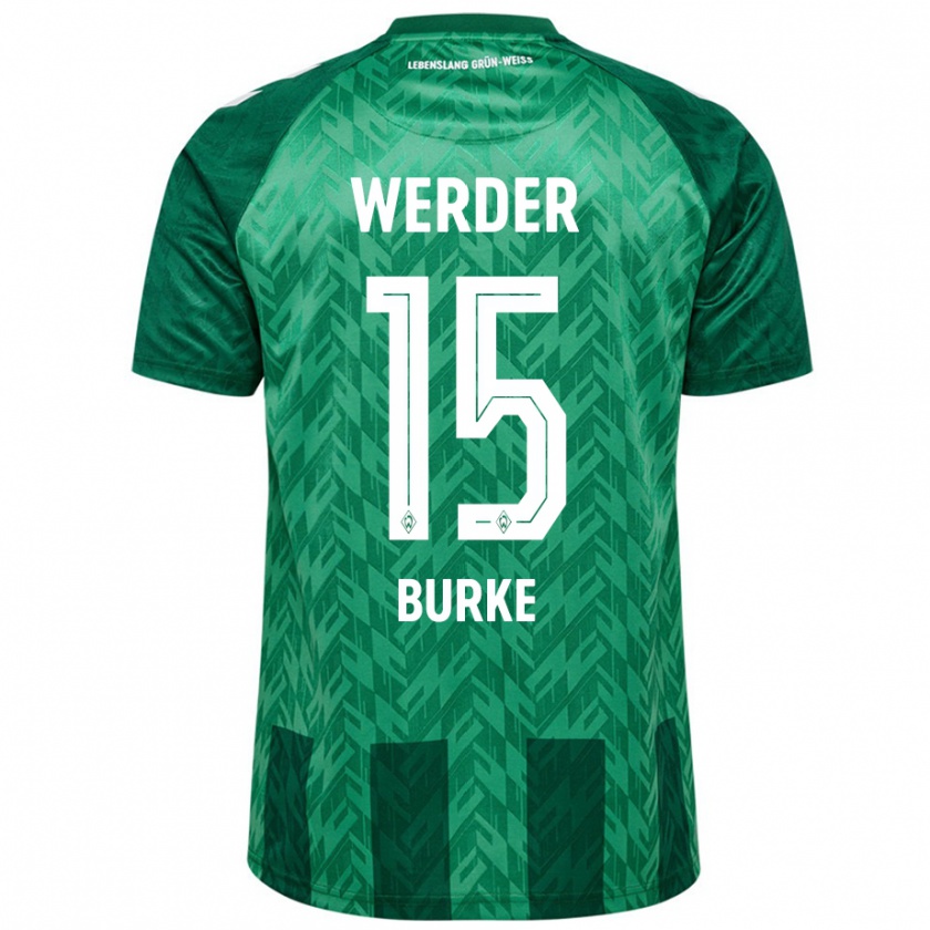 Kandiny Kinderen Oliver Burke #15 Groen Thuisshirt Thuistenue 2024/25 T-Shirt