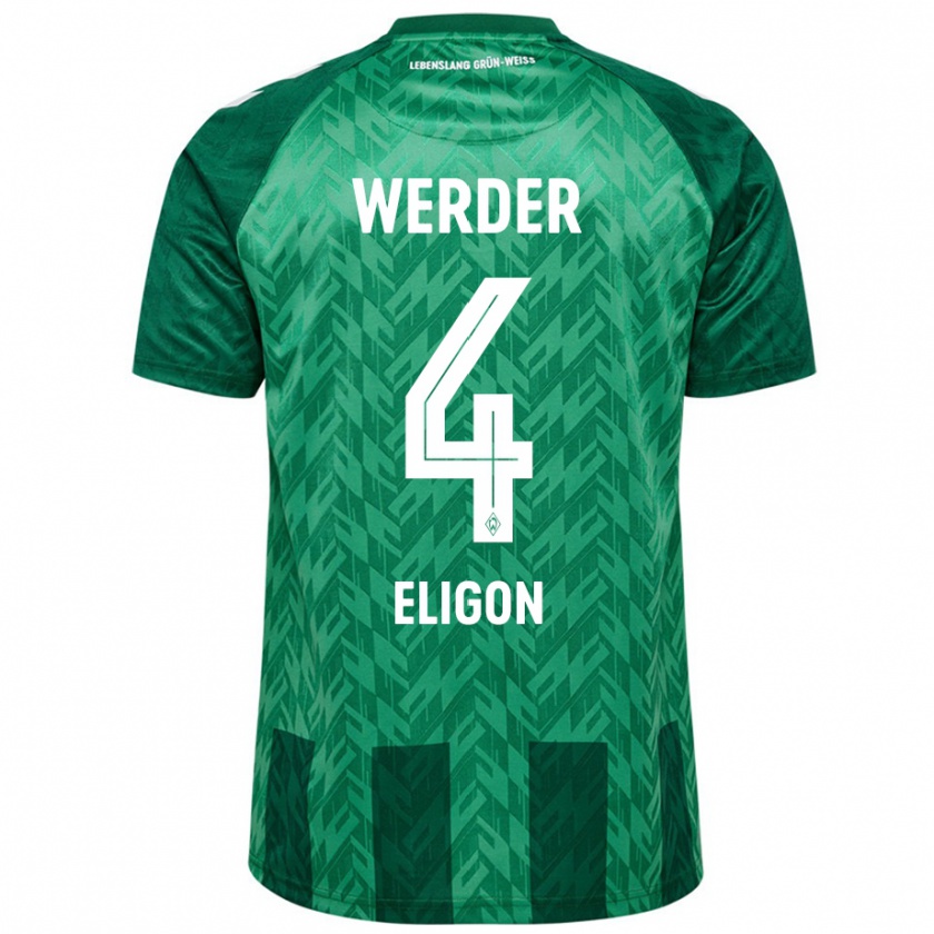 Kandiny Bambino Maglia Kenneth Eligon #4 Verde Kit Gara Home 2024/25 Maglietta