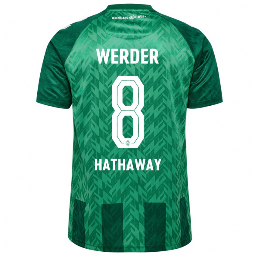 Kandiny Bambino Maglia Max Hathaway #8 Verde Kit Gara Home 2024/25 Maglietta