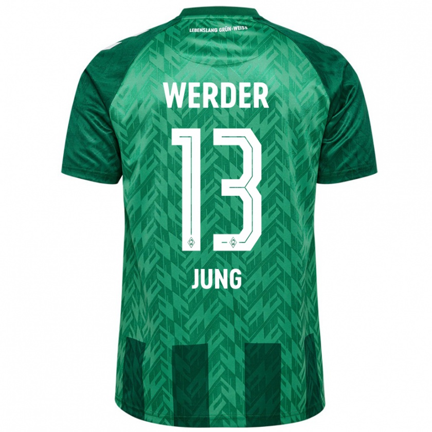 Kandiny Bambino Maglia Seong-Hyeon Jung #13 Verde Kit Gara Home 2024/25 Maglietta