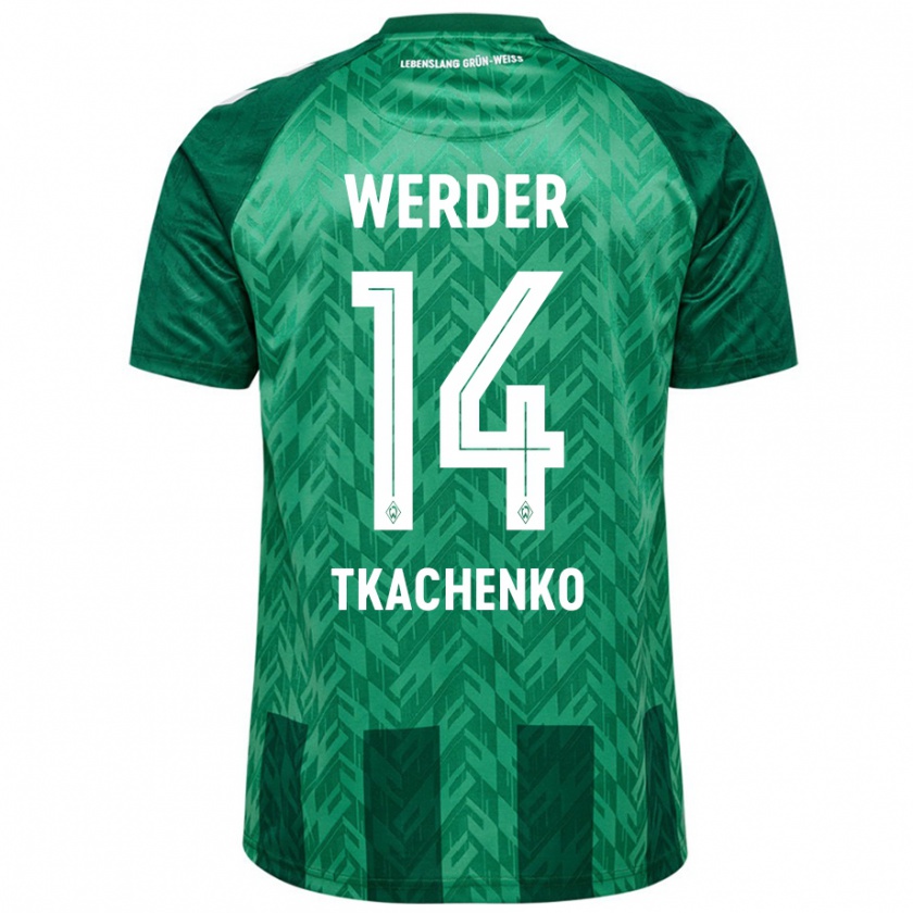 KandinyキッズOleksandr Tkachenko#14緑ホームシャツ2024/25ジャージーユニフォーム