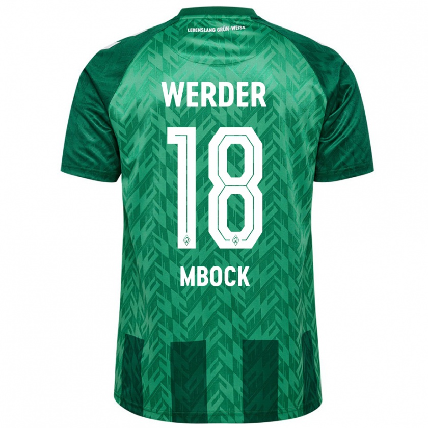 Kandiny Bambino Maglia Princewill Mbock #18 Verde Kit Gara Home 2024/25 Maglietta