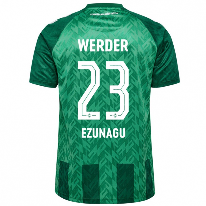 Kandiny Kinder Ike Ezunagu #23 Grün Heimtrikot Trikot 2024/25 T-Shirt Österreich