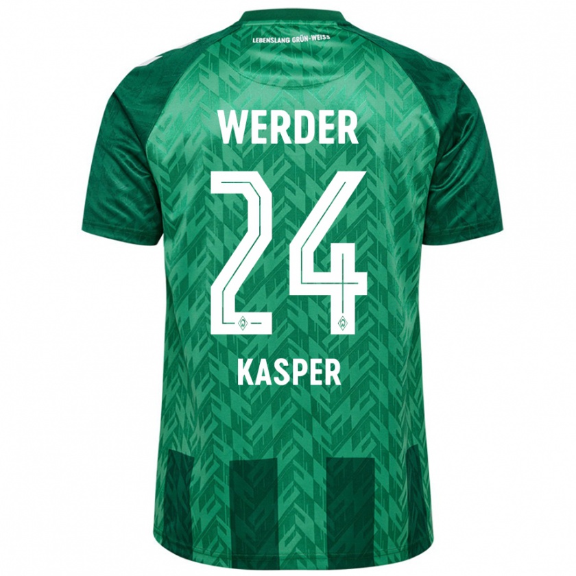 Kandiny Kinderen Dominik Kasper #24 Groen Thuisshirt Thuistenue 2024/25 T-Shirt